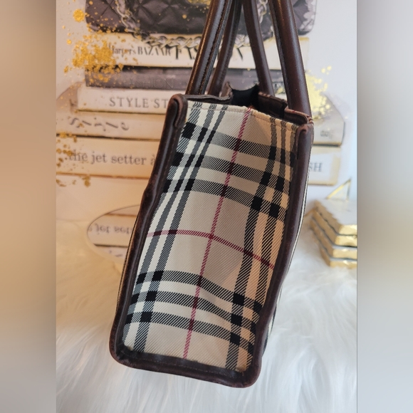 Burberry Nova Check Canvas Hand Bag Vintage RARE - Picture 9 of 16